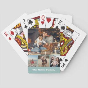 Klassiska uppspelningskort för Family Photo Collag Casinokort