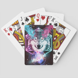 Klassiska uppspelningskort för Fantasy Varg Casinokort