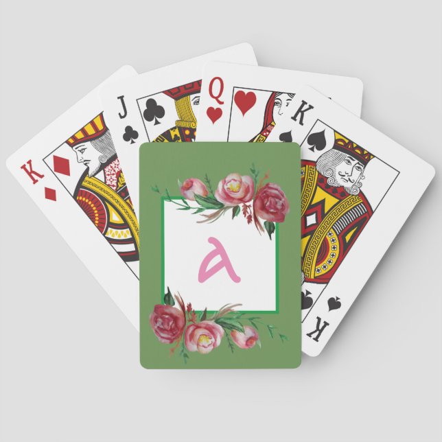 Klassiska uppspelningskort för första Blommigten Casinokort (Baksidan)