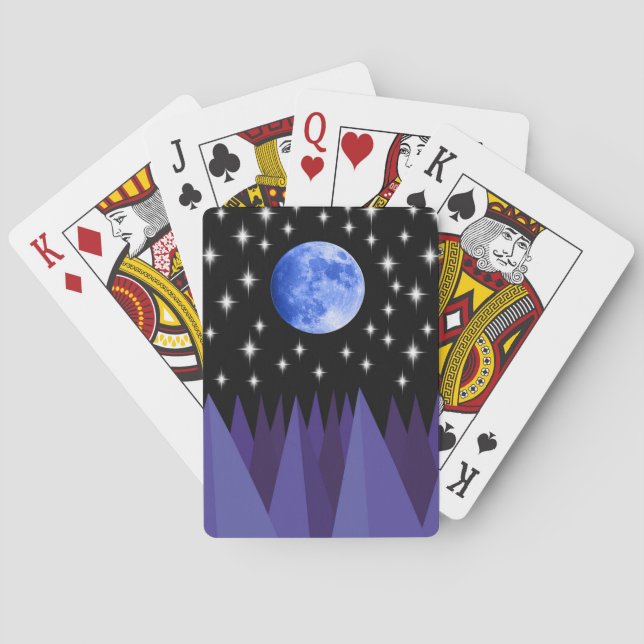 Klassiska uppspelningskort för Måne Starlight Casinokort (Baksidan)