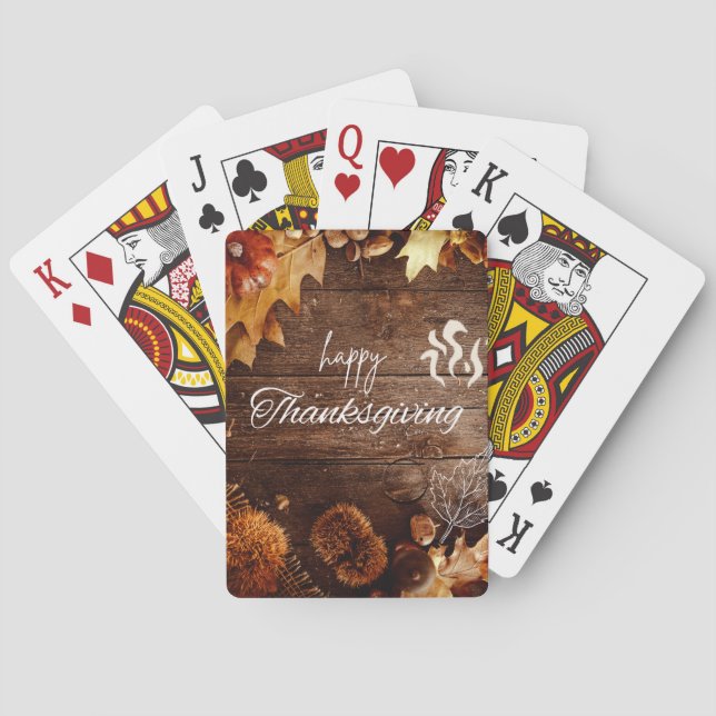 Klassiska uppspelningskort för thanksgiving casinokort (Baksidan)