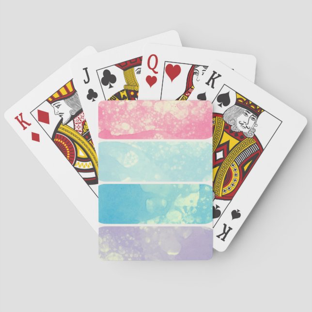 Klassiska uppspelningskort för vattenfärg casinokort (Baksidan)