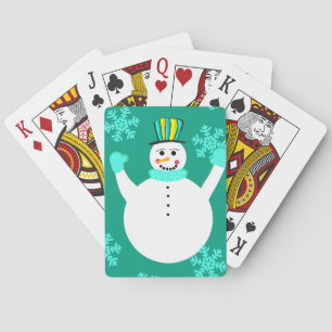 Klassiska uppspelningskort i snögubbe spel kort