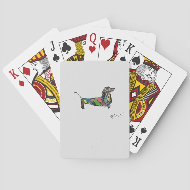 Klassiska uppspelningskort med Dachshund Casinokort (Baksidan)