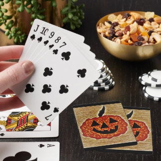 Klassiska uppspelningskort med Pumpkin Ansikte Casinokort