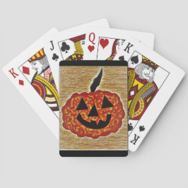 Klassiska uppspelningskort med Pumpkin Ansikte Casinokort