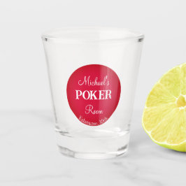 Klassiska uppspelningskort Poker Room Shot Glass