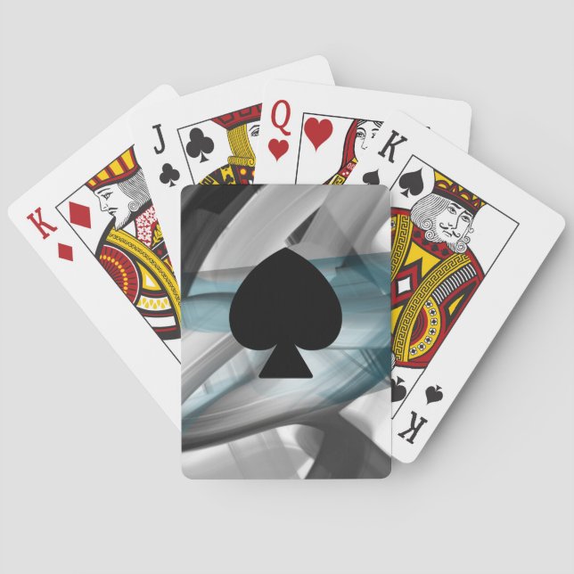 Klassiska uppspelningskort Trend Abstrakt Blue Oce Casinokort (Baksidan)