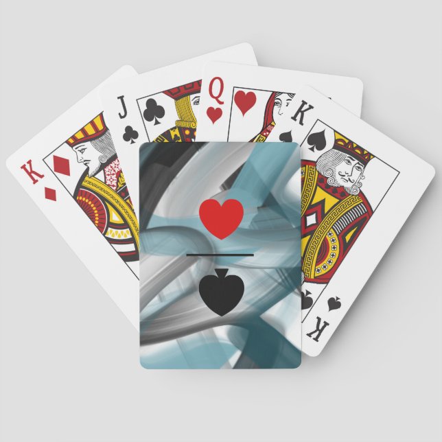 Klassiska uppspelningskort Trend Abstrakt Blue Oce Casinokort (Baksidan)