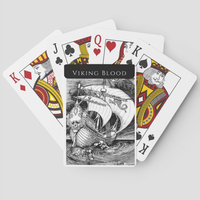 Klassiska uppspelningskort Viking Blood Casinokort (Baksidan)