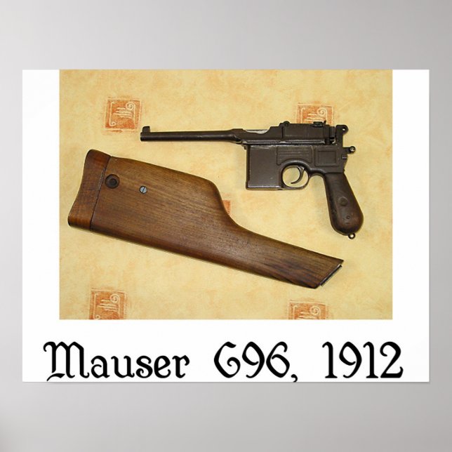Klassiska vapen - Mauser C96 Poster (Framsidan)