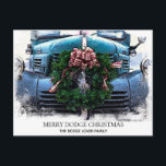 *~* Klassiska Vintage Antika HELGDAGAR Gamla Retro Vykort<br><div class="desc">Julkort för klassisk bil/lastbil.</div>