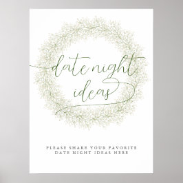 Klassiska vita blommor, Möhippa Poster