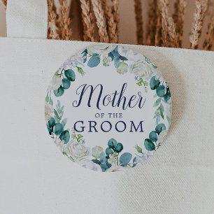 Klassiska vita blommor Mor i Groom Knapp