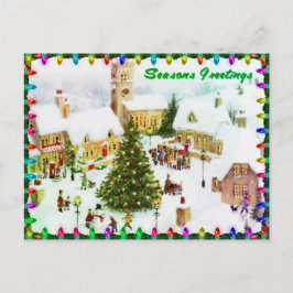 Klassiska vykort för julgranar i hälsning