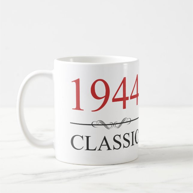 Klassiskt 1944 80:e födelsedag kaffemugg (Vänster)