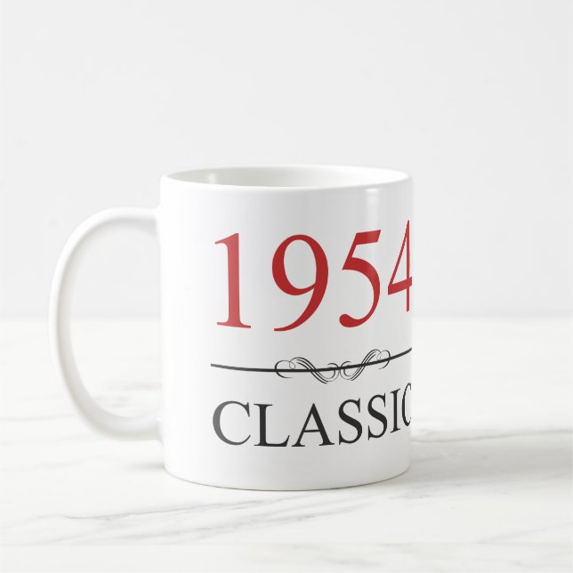 Klassiskt 1954 70:e födelsedag kaffemugg (Vänster)