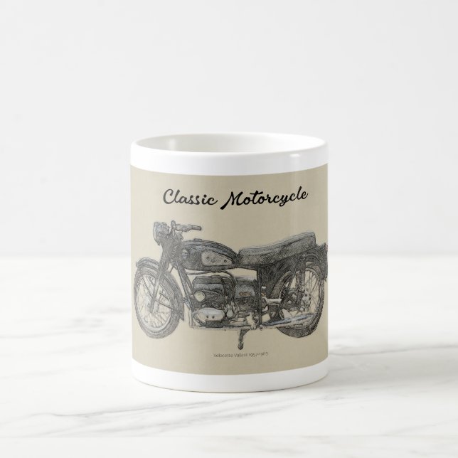 Klassiskt 1960-tal motorcykeltryck kaffemugg (Center)