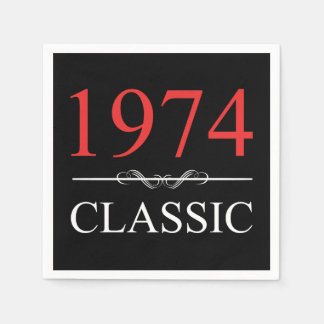 Klassiskt 1974 50:e födelsedag pappersservett
