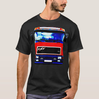 Klassiskt 1990-tal ERF E lastbil högkontraströd T Shirt