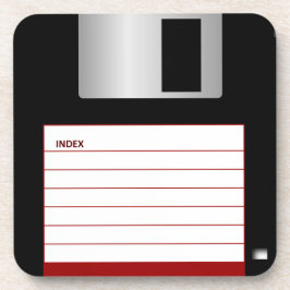 Klassiskt 3,5-tums Red Floppy Disk Underlägg