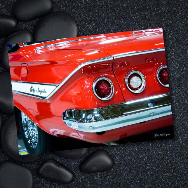 Klassiskt 61 Chevy Impala Bilfotokort Hälsningskort (Skapare uppladdad)