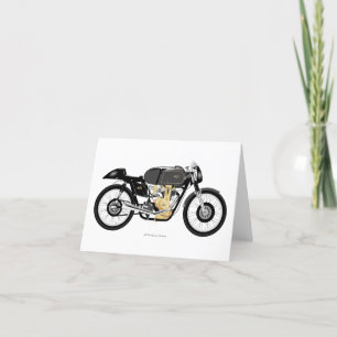 Klassiskt AJS 7R-kort för motorcykelhälsning. Tack Kort