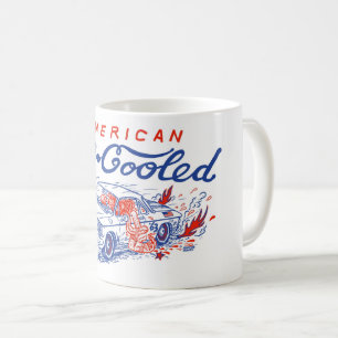 Klassiskt amerikanskt korvair-kaffe i Luft-kylt ko Kaffemugg
