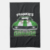 Klassiskt amerikanskt muskelbilsgarage