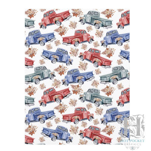 Klassiskt amerikanskt Pickup Truck Scrapbookpapper