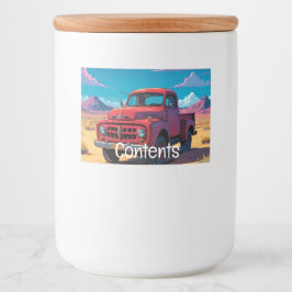 Klassiskt amerikanskt Pickupt Lastbil Mat Etiketter