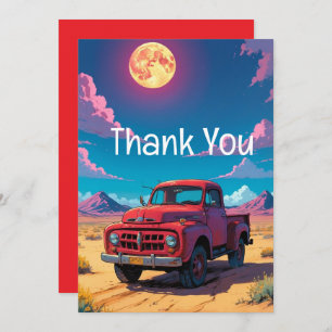 Klassiskt amerikanskt Pickupt Lastbil Tack Kort