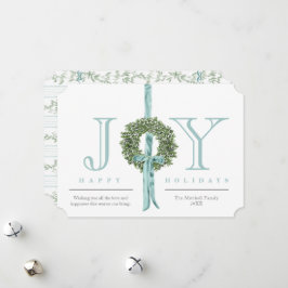 Klassiskt andningsband Vattenfärg Mönster Ingen fo Julkort