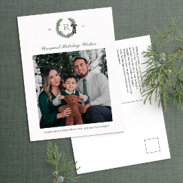 Klassiskt andningsmonogram - vykort för foto-Helgd