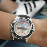 Klassiskt ånglok Tåg Armbandsur<br><div class="desc">Titta med en klassisk bild av ett ånglok i tåg och dina anpassningsbar.</div>