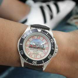 Klassiskt ånglok Tåg Armbandsur