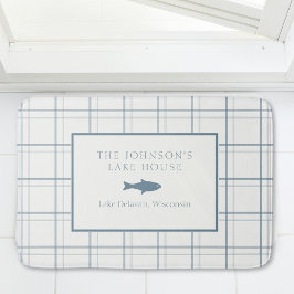 Klassiskt Anpassade Play Sjö House Blue Fish Badrumsmatta