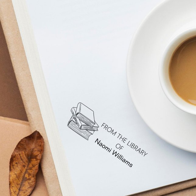 Klassiskt anpassat namn från Bibliotek i Självfärgande Stämpel (Skapare uppladdad)