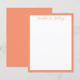 Klassiskt anteckningskort för mjuk lax-Orange, röd Inbjudningar