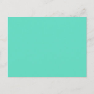 Klassiskt Aqua Blue Solid Färg Vykort
