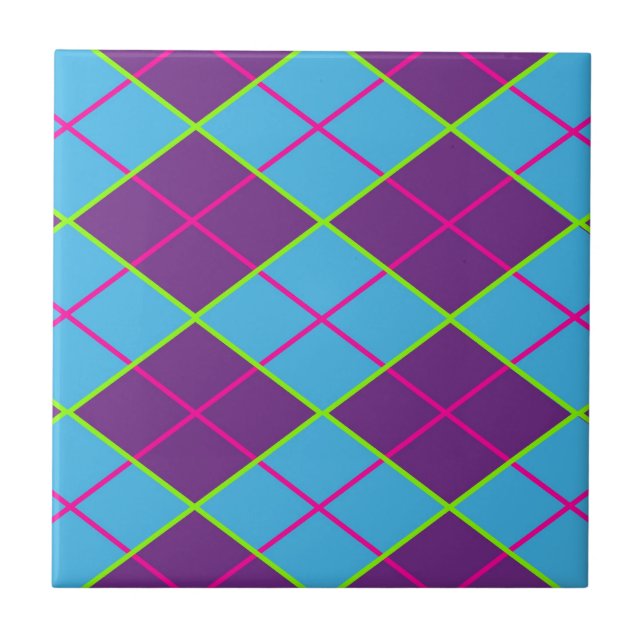 Klassiskt Argyle-mönster Kakelplatta (Framsidan)