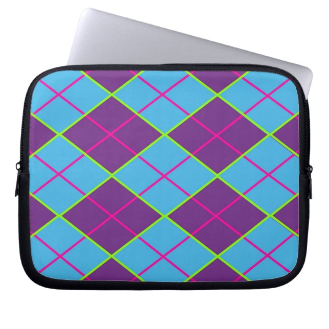 Klassiskt Argyle-mönster Laptop Sleeve (Framsidan)