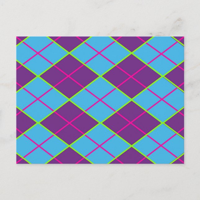 Klassiskt Argyle-mönster Vykort (Framsida)