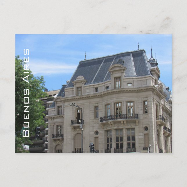 klassiskt arkitektur för buenos aires vykort (Framsida)