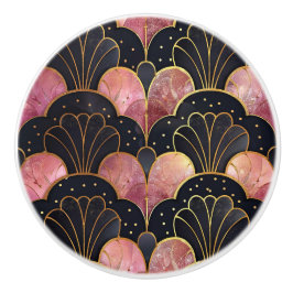 Klassiskt Art Deco-fläktmönster Knopp