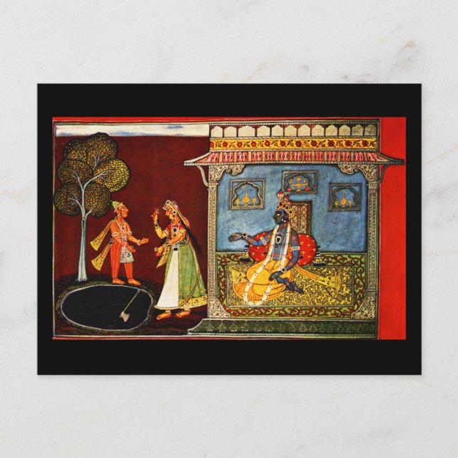 Klassiskt Art-Indischer Maler 22-vykort Vykort (Framsida)