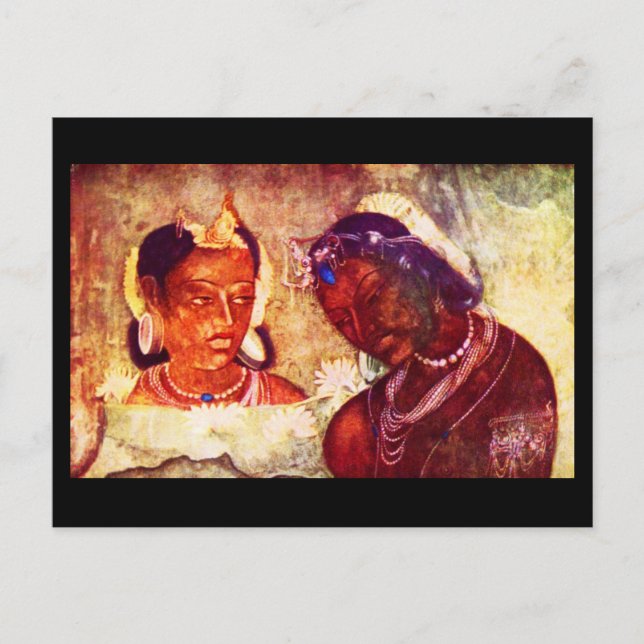 Klassiskt Art-Indischer Maler 2-vykort Vykort (Framsida)