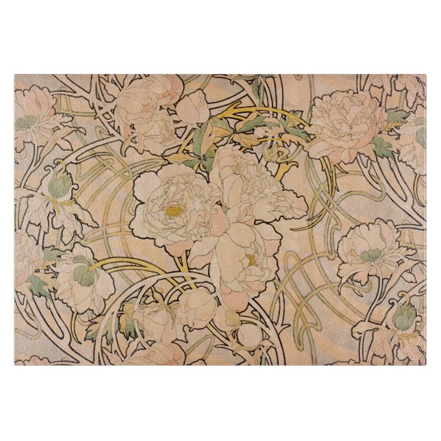 Klassiskt Art Nouveau-pionträdgårdsmönster av Much (Framsidan)