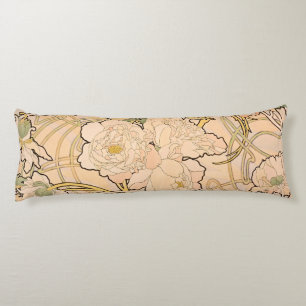 Klassiskt Art Nouveau-pionträdgårdsmönster av Much Kroppskudde