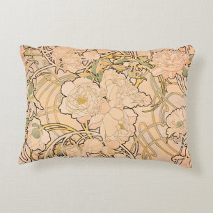 Klassiskt Art Nouveau-pionträdgårdsmönster av Much Prydnadskudde